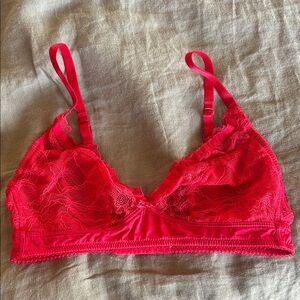 Elegant Red Lace Bralette